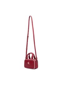 Calvin Klein Torebka Contrast Ck Mini Bauletto Bag LV04F1257G Bordowy. Kolor: czerwony. Materiał: skórzane #3