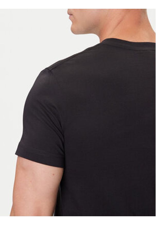 Versace Jeans Couture T-Shirt 79GAHE02 CJ00E Czarny Regular Fit. Kolor: czarny. Materiał: bawełna