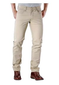 Lee - LEE DAREN ZIP FLY MĘSKIE SPODNIE MATERIAŁOWE BEIGE L707SC76 112118441. Materiał: materiał