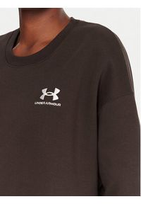 Under Armour Bluza Essential 1379475 Brązowy Loose Fit. Kolor: brązowy. Materiał: bawełna