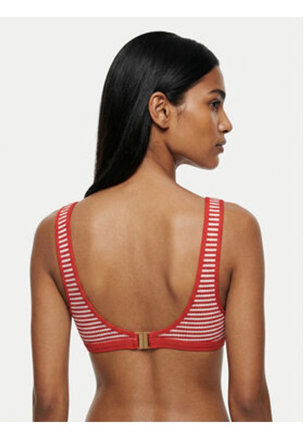 Seafolly Góra od bikini Clubhouse 31549-281 Pomarańczowy. Kolor: pomarańczowy. Materiał: syntetyk