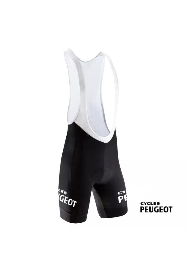 REDTED - Spodenki Rowerowe Peugeot Vintage Czarno-Czerwone. Kolor: biały, wielokolorowy, czarny. Materiał: poliester. Długość: długie. Sport: kolarstwo