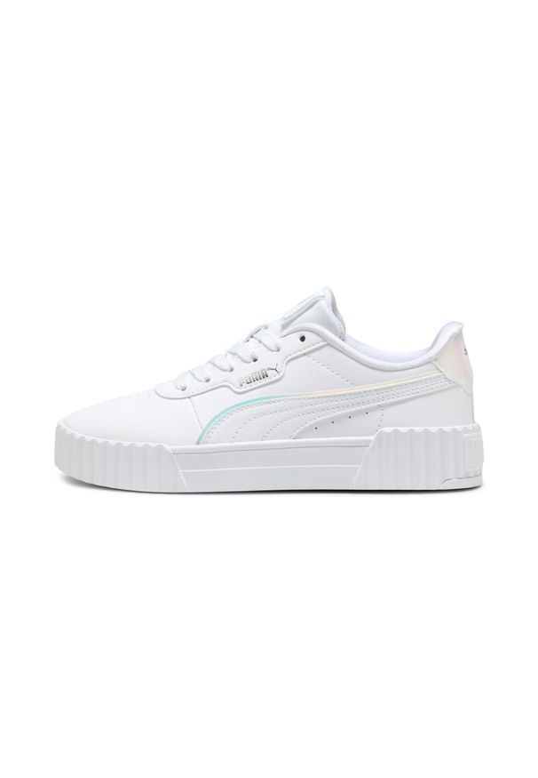 Sneakersy damskie Puma Carina 3.0 Holo 2.0. Kolor: wielokolorowy, szary, biały. Materiał: skóra, materiał, syntetyk