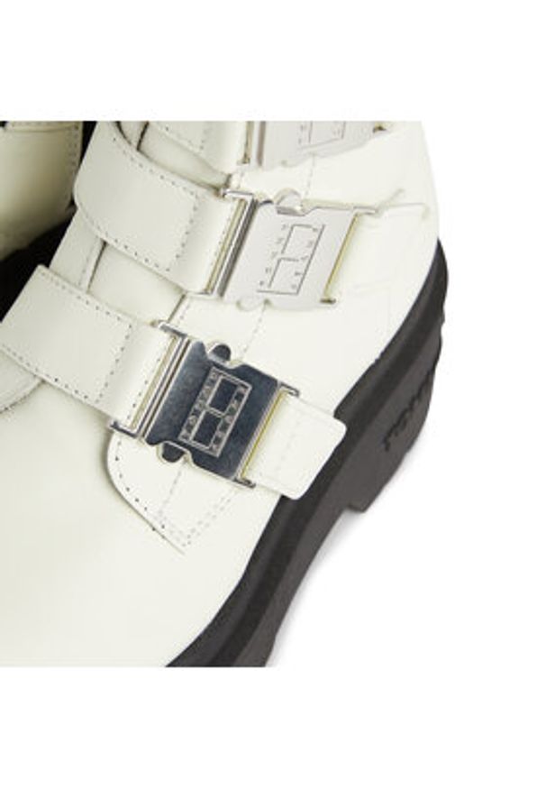 Tommy Jeans Botki Tjw Chunky Boot Hardware EN0EN02443 Écru. Materiał: skóra