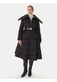 Elisabetta Franchi Płaszcz zimowy PI-86Z-56E2-V790 Czarny Regular Fit. Kolor: czarny. Materiał: syntetyk. Sezon: zima