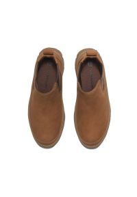 Sztyblety damskie Timberland Roxie Lane MID CHELSEA BOOT RUST NUBUCK. Kolor: brązowy. Materiał: nubuk