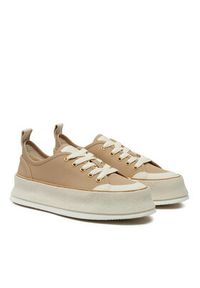 Max Mara Trampki Prefallsneaker 2424766011 Beżowy. Kolor: beżowy. Materiał: skóra