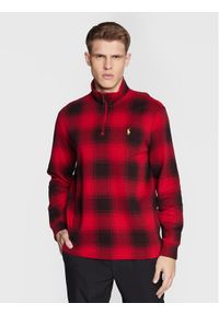 Polo Ralph Lauren Sweter 710880325001 Czerwony Regular Fit. Typ kołnierza: polo. Kolor: czerwony. Materiał: bawełna