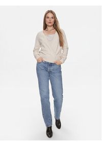 Vila Sweter Ril 14092042 Beżowy Regular Fit. Kolor: beżowy. Materiał: wiskoza #3