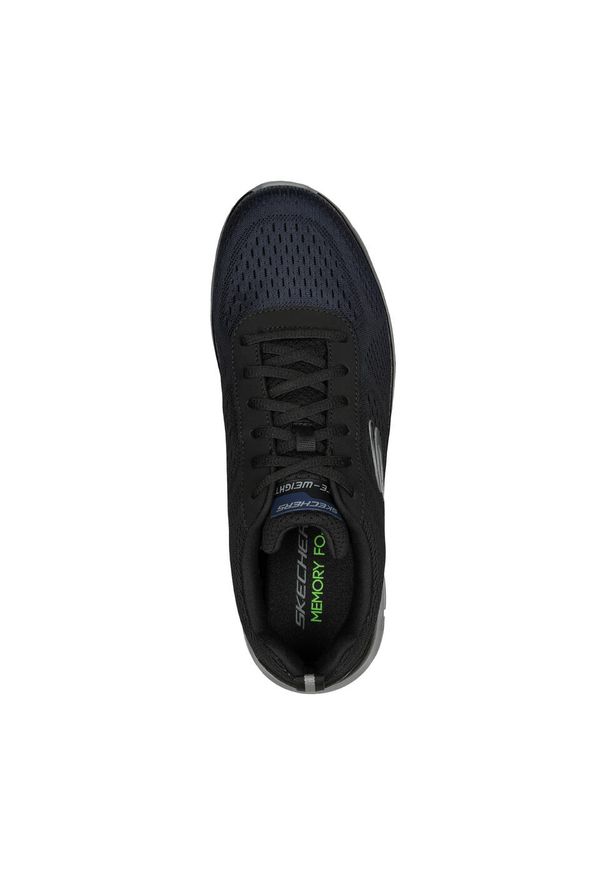 skechers - Buty Skechers Track Ripkent, Mężczyźni. Kolor: czarny, niebieski, wielokolorowy. Materiał: guma, syntetyk, tkanina, materiał. Sport: turystyka piesza