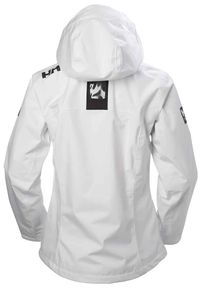 Kurtka uniwersalna damska Helly Hansen Crew Hooded Jacket. Typ kołnierza: kaptur. Kolor: biały. Materiał: syntetyk. Długość: długie. Sport: turystyka piesza
