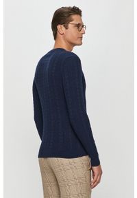Only & Sons - Sweter. Kolor: niebieski. Wzór: ze splotem #4