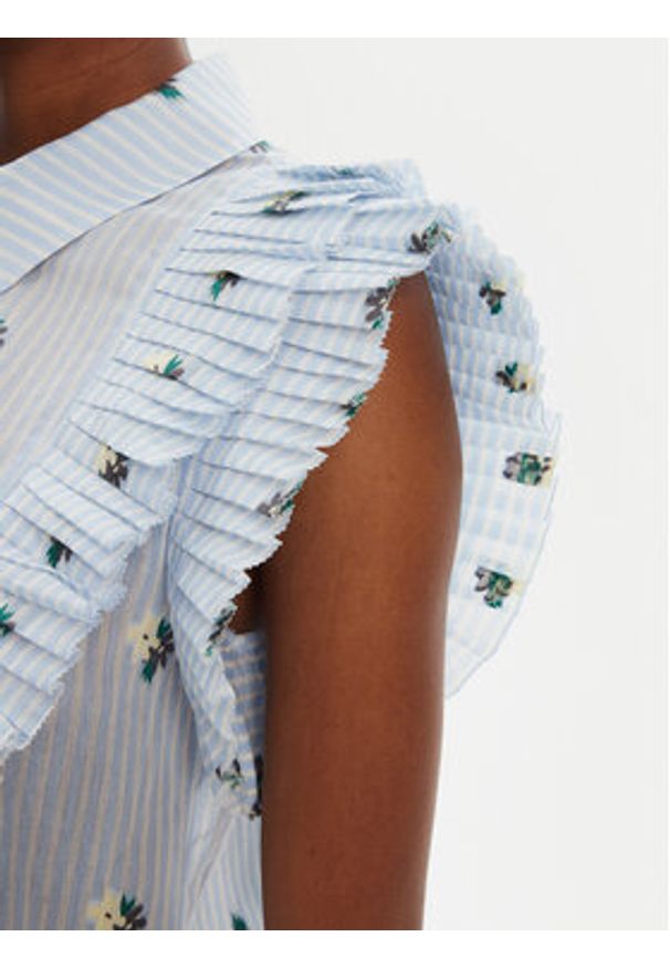 Munthe Koszula Must 252102725224 Błękitny Regular Fit. Kolor: niebieski. Materiał: bawełna