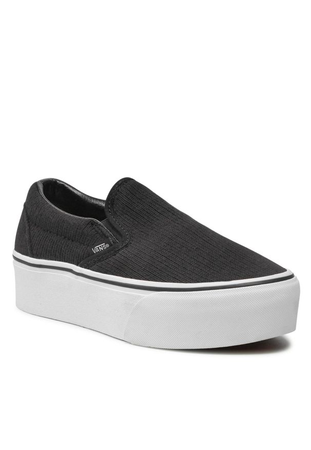 Tenisówki Vans Classic Slip-On VN0A7Q5RB111 (Rib Knit) Blk/True White. Zapięcie: bez zapięcia. Kolor: czarny. Materiał: materiał