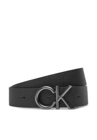 Calvin Klein Pasek Męski Ck Hallmark Logo 35Mm Adj LV04D7035G Czarny. Kolor: czarny. Materiał: skóra
