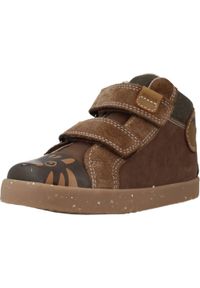 Geox - Buty GEOX B KILWI BOY Brązowy. Kolor: brązowy. Materiał: tkanina, skóra. Sport: turystyka piesza