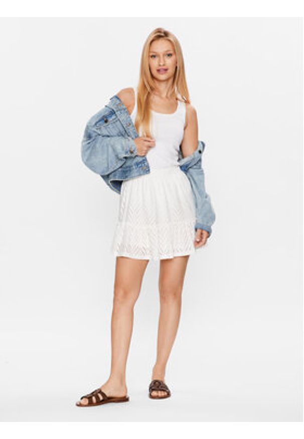 JDY Spódnica mini 15254681 Biały. Kolor: biały. Materiał: syntetyk