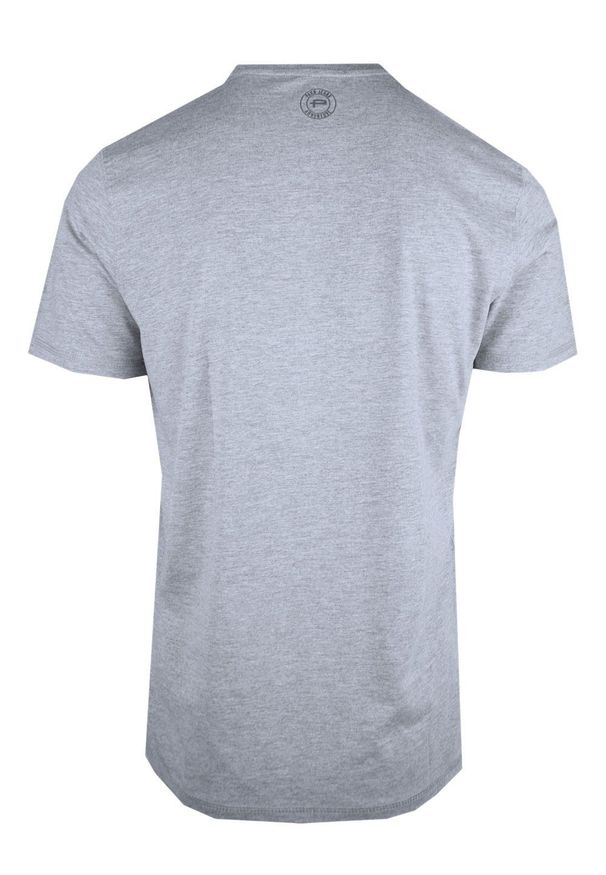 T-Shirt (Koszulka) Męska - Pako Jeans - Szara z Dużym Nadrukiem. Okazja: na co dzień. Kolor: szary. Materiał: bawełna, wiskoza. Wzór: nadruk. Styl: casual