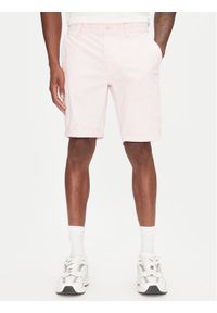 Tommy Jeans Szorty materiałowe Scanton DM0DM21950 Różowy Slim Fit. Kolor: różowy. Materiał: bawełna