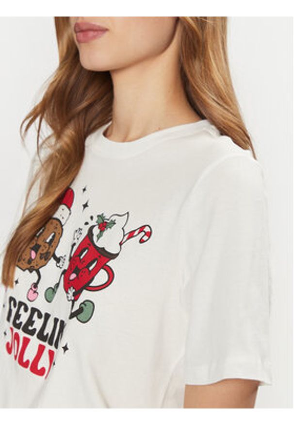 only - ONLY T-Shirt Rosie 15332339 Biały Regular Fit. Kolor: biały. Materiał: bawełna