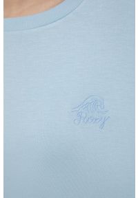 Roxy bluza damska gładka. Kolor: niebieski. Wzór: gładki #5