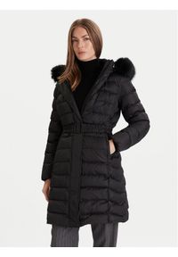 Geox Płaszcz zimowy Catria W5626F T3152 F9000 Czarny Slim Fit. Kolor: czarny. Materiał: syntetyk. Sezon: zima