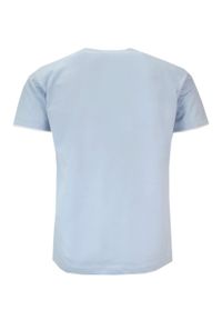 Pako Jeans - T-shirt Bawełniany z Krótkim Rękawem, Błękitny Męski z Nadrukiem, U-neck -PAKO JEANS. Okazja: na co dzień. Kolor: niebieski. Materiał: bawełna. Długość rękawa: krótki rękaw. Długość: krótkie. Wzór: nadruk. Styl: casual