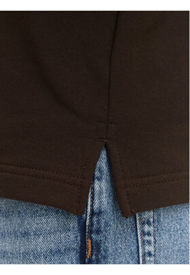 Calvin Klein Jeans Polo LV047G230G Brązowy ciemny Relaxed Fit. Typ kołnierza: polo. Kolor: brązowy. Materiał: bawełna