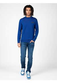 Plein Sport Sweter | MLPS90381 | Mężczyzna | Niebieski. Okazja: na co dzień. Kolor: niebieski. Materiał: wełna. Styl: sportowy #1