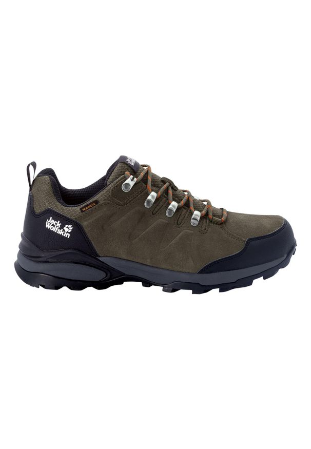 Buty trekkingowe Jack Wolfskin Refugio Texapore Low. Kolor: szary, zielony, wielokolorowy. Sport: turystyka piesza