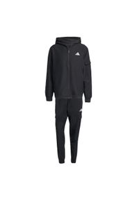 Adidas - Dres cargo. Kolor: czarny. Materiał: dresówka. Sport: fitness