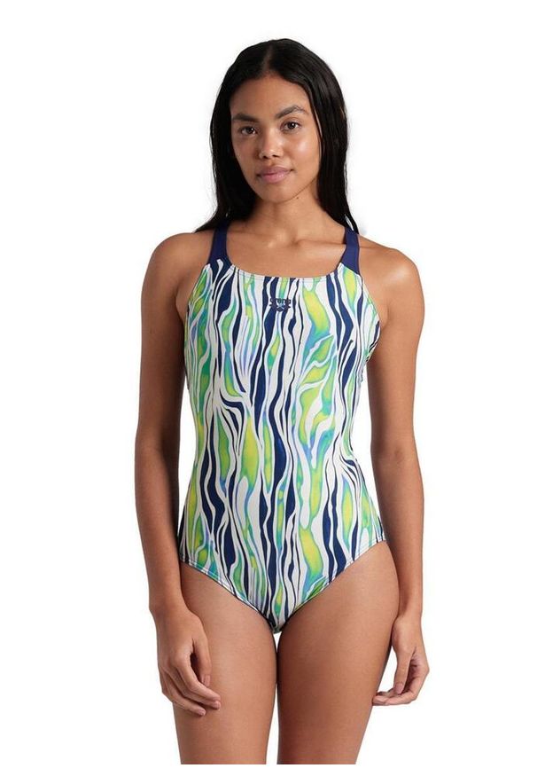 Strój kąpielowy Arena Zebra Stripes Swim Pro Back – Wielokolorowy – Rozmiar 38. Kolor: wielokolorowy. Wzór: motyw zwierzęcy