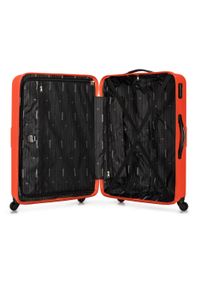 Wittchen - Duża walizka z ABS-u tłoczona. Kolor: czerwony. Materiał: guma. Wzór: geometria. Styl: klasyczny #5