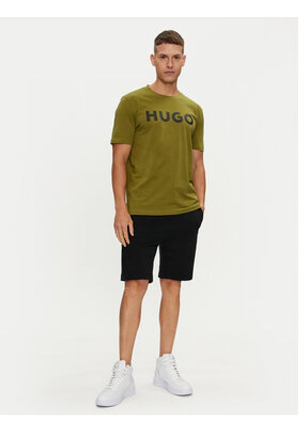 Hugo T-Shirt Dulivio 50467556 Zielony Regular Fit. Kolor: zielony. Materiał: bawełna