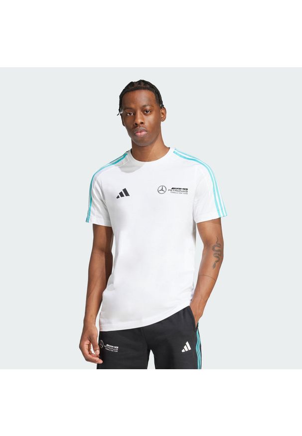 Adidas - Koszulka Mercedes - AMG Petronas Formula One Team DNA. Kolor: biały, wielokolorowy, czarny