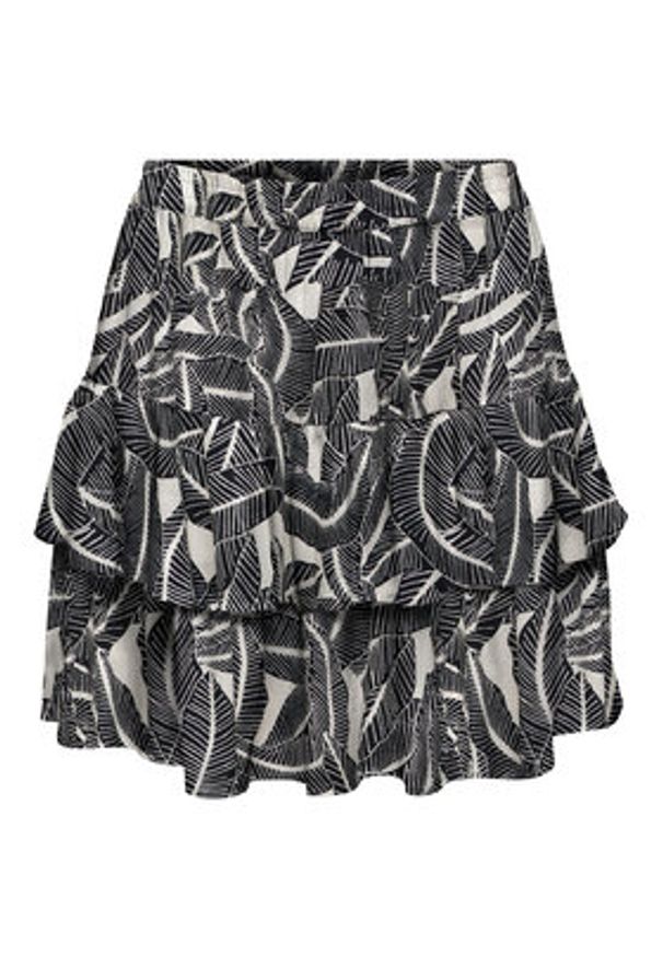 only - ONLY Spódnica mini Nova 15372459 Szary ciemny Regular Fit. Kolor: szary. Materiał: wiskoza
