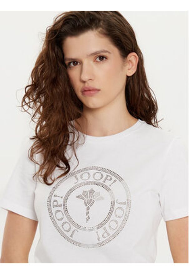 JOOP! T-Shirt 58 10018228 30042942 Biały Slim Fit. Kolor: biały. Materiał: bawełna