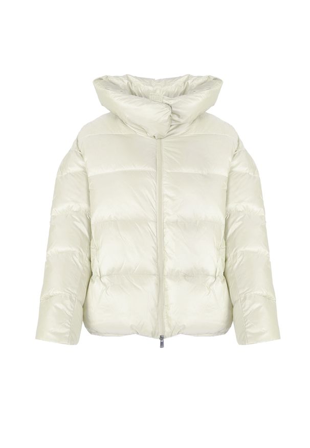 Pinko Kurtka "Giza" | 1G16CJ Y762 | Kobieta | Biały. Okazja: na co dzień. Typ kołnierza: kaptur. Kolor: biały. Materiał: poliamid. Styl: casual, elegancki