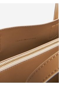 TOMMY HILFIGER - Tommy Hilfiger Torebka Th Distinct Satchel AW0AW17463 Beżowy. Kolor: beżowy. Materiał: skórzane #3