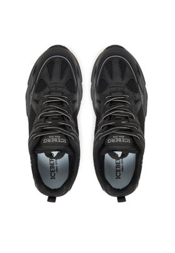Iceberg Sneakersy IU1706 Czarny. Kolor: czarny. Materiał: skóra
