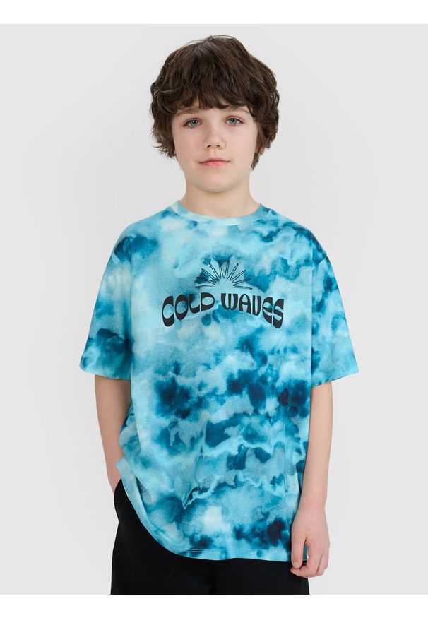 4f - 4F T-shirt oversize z nadrukiem chłopięcy - multikolor 164 (13-14 lat). Okazja: na co dzień. Kolor: wielokolorowy. Materiał: bawełna, materiał, jersey. Długość rękawa: krótki rękaw. Długość: krótkie. Wzór: nadruk. Sezon: lato. Styl: klasyczny, sportowy, casual