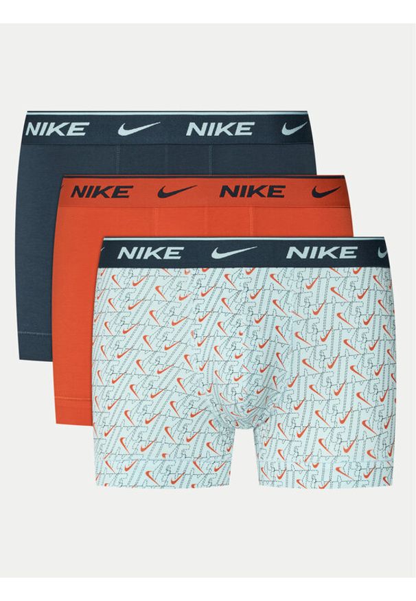 Nike Komplet 3 par bokserek Trunk 000PKE1008 Kolorowy. Materiał: bawełna. Wzór: kolorowy