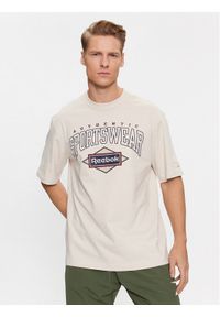 Reebok T-Shirt Sporting Goods IM1507 Beżowy Regular Fit. Kolor: beżowy. Materiał: bawełna #1