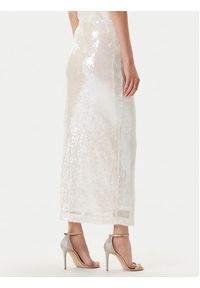 YAS Spódnica maxi Sequina 26037771 Écru Regular Fit. Materiał: syntetyk