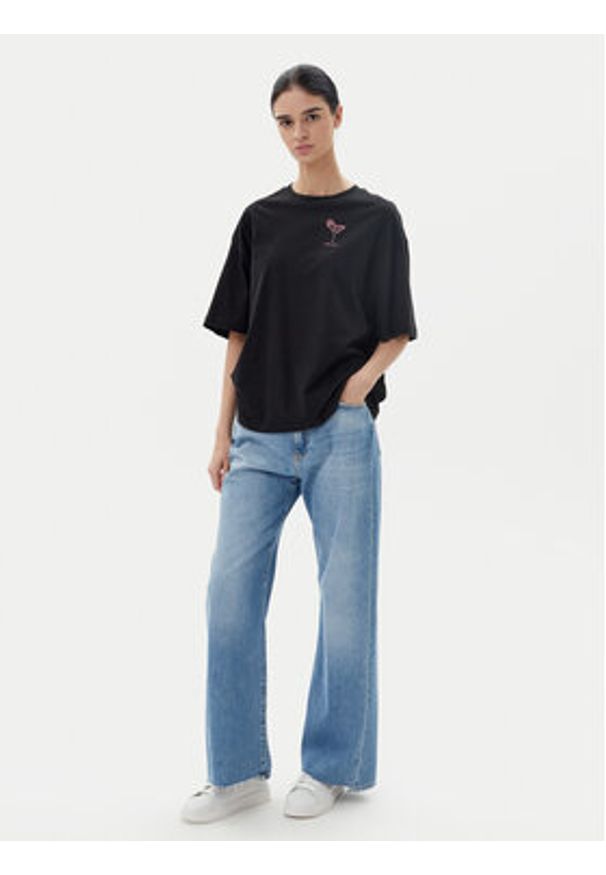 BOSS T-Shirt C_Eboyfriend_4 50540441 Czarny Oversize. Kolor: czarny. Materiał: bawełna