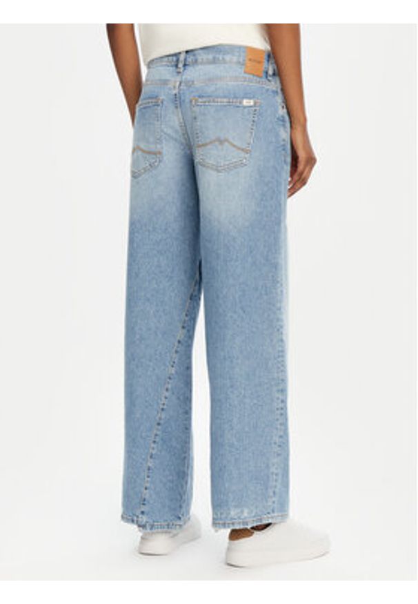 Mustang Jeansy Medley 1016216 Niebieski Wide Leg. Kolor: niebieski