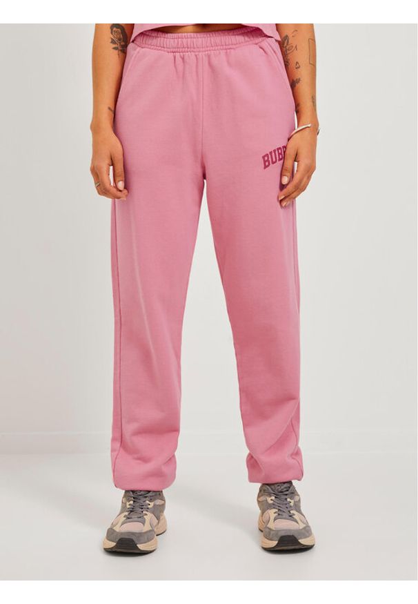 JJXX Spodnie dresowe 12244364 Różowy Relaxed Fit. Kolor: różowy. Materiał: bawełna