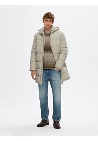 Selected Homme Płaszcz zimowy Cooper 16089959 Beżowy Regular Fit. Kolor: beżowy. Materiał: syntetyk. Sezon: zima #6