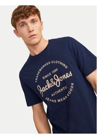 Jack & Jones - Jack&Jones T-Shirt Forest 12247972 Granatowy Standard Fit. Kolor: niebieski. Materiał: bawełna, syntetyk