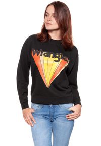 Wrangler - BLUZA WRANGLER RETRO SWEAT FADED BLACK W6085HPV6 $. Wzór: kolorowy, nadruk. Styl: retro